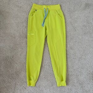 Figs Citrine High Waisted Jogger Scrub Pants